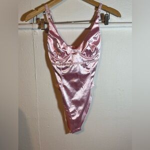 Vintage Worn Silky Lingerie Bodsuit Sz.Small
